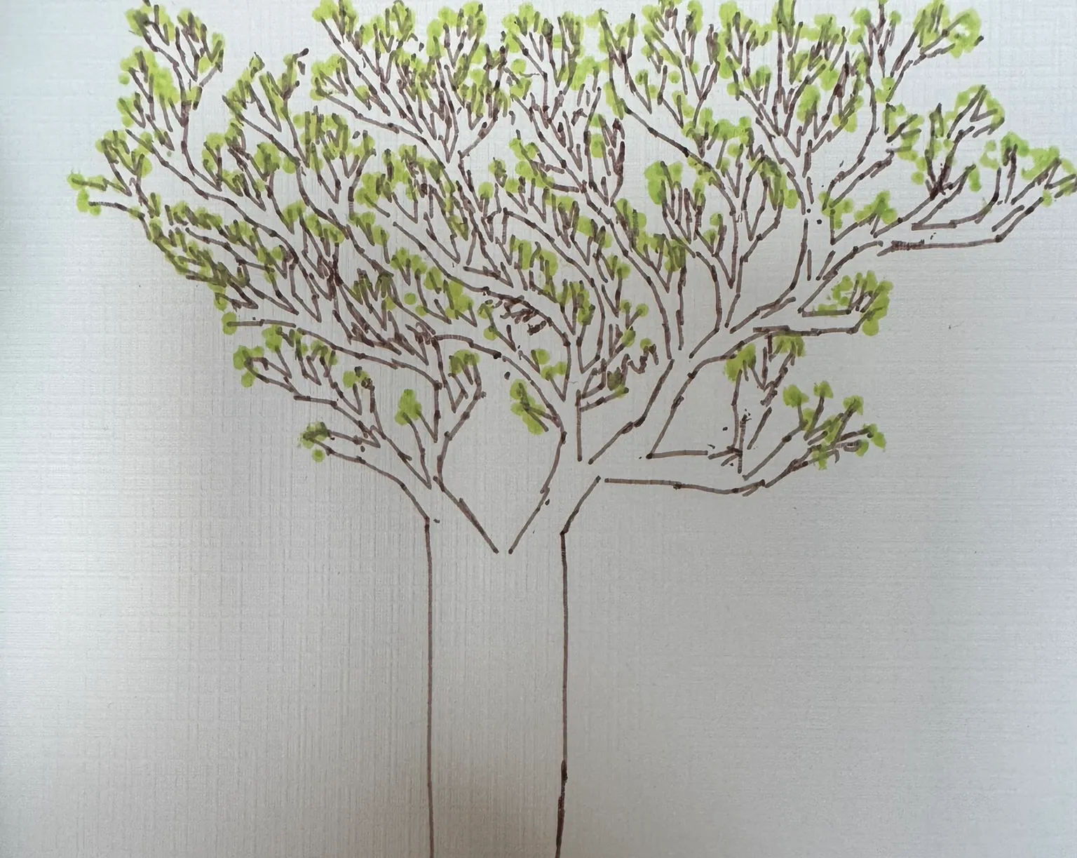 A painting of a tree